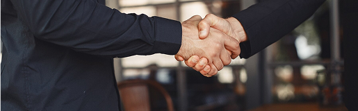 Two people shaking hands